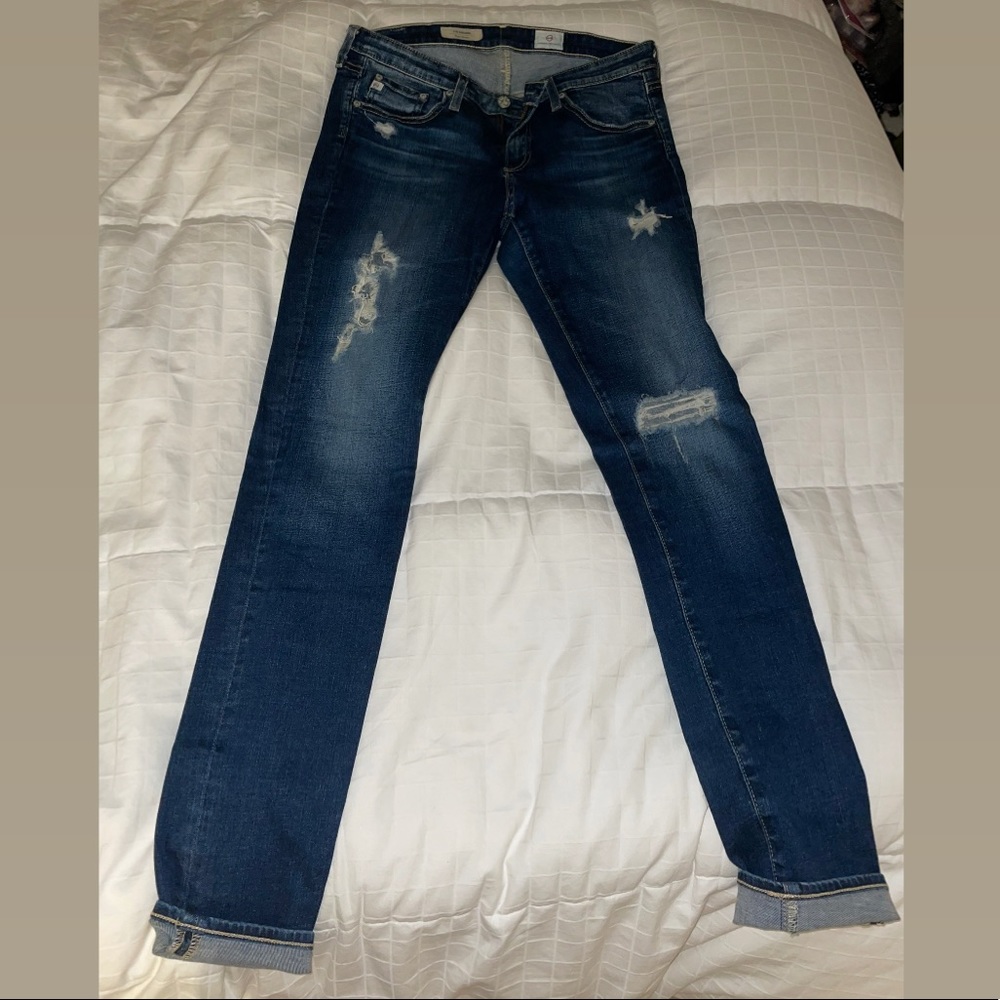 AG skinny ripped jeans